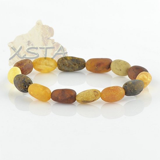 Raw mix color beads bracelet